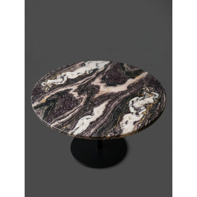 Plateau Rond Marbre Kuros Violet 80 cm - L'Impétueux