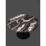 Plateau Rond Marbre Kuros Violet 80 cm - L'Impétueux