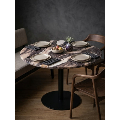 Plateau Rond Marbre Kuros Violet 80 cm - L'Impétueux