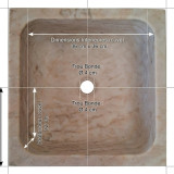 Lavabo carré en marbre Nectar 1