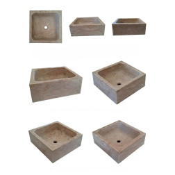 Lavabo carré en marbre Nectar 2