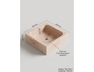 Lavabo carré en marbre Nectar 2