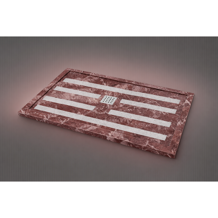 Receveur douche marbre rouge Saint-Pons 120×90 cm | Pierre naturelle