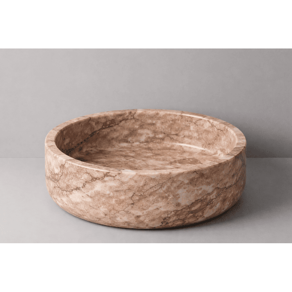Lavabo marbre Rouge de Saint-Pons | Vasque design salle de bain