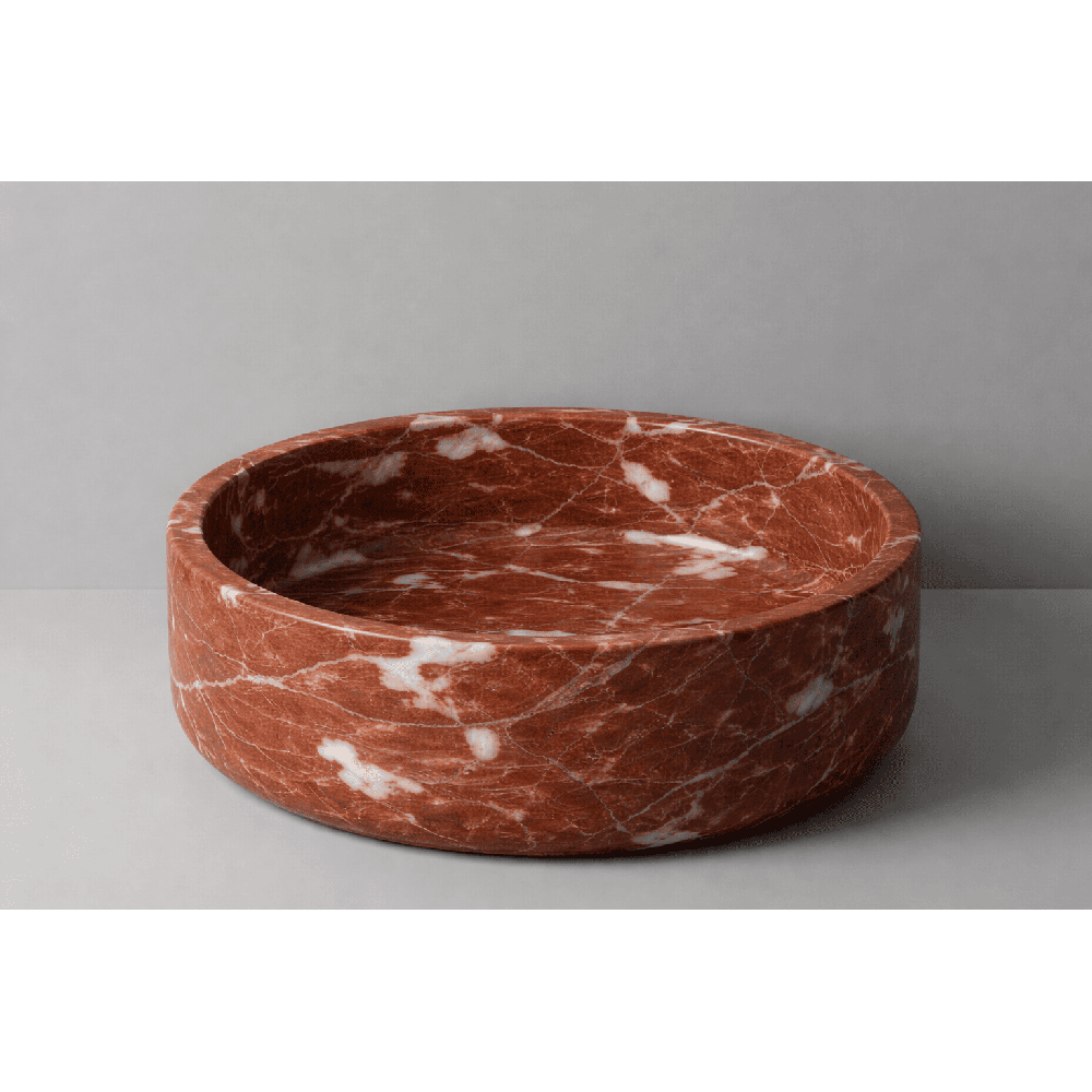 Lavabo marbre Rouge de Saint-Pons | Vasque design salle de bain