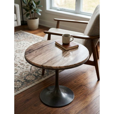 Plateau de table en marbre Céladon – Ø 60 cm